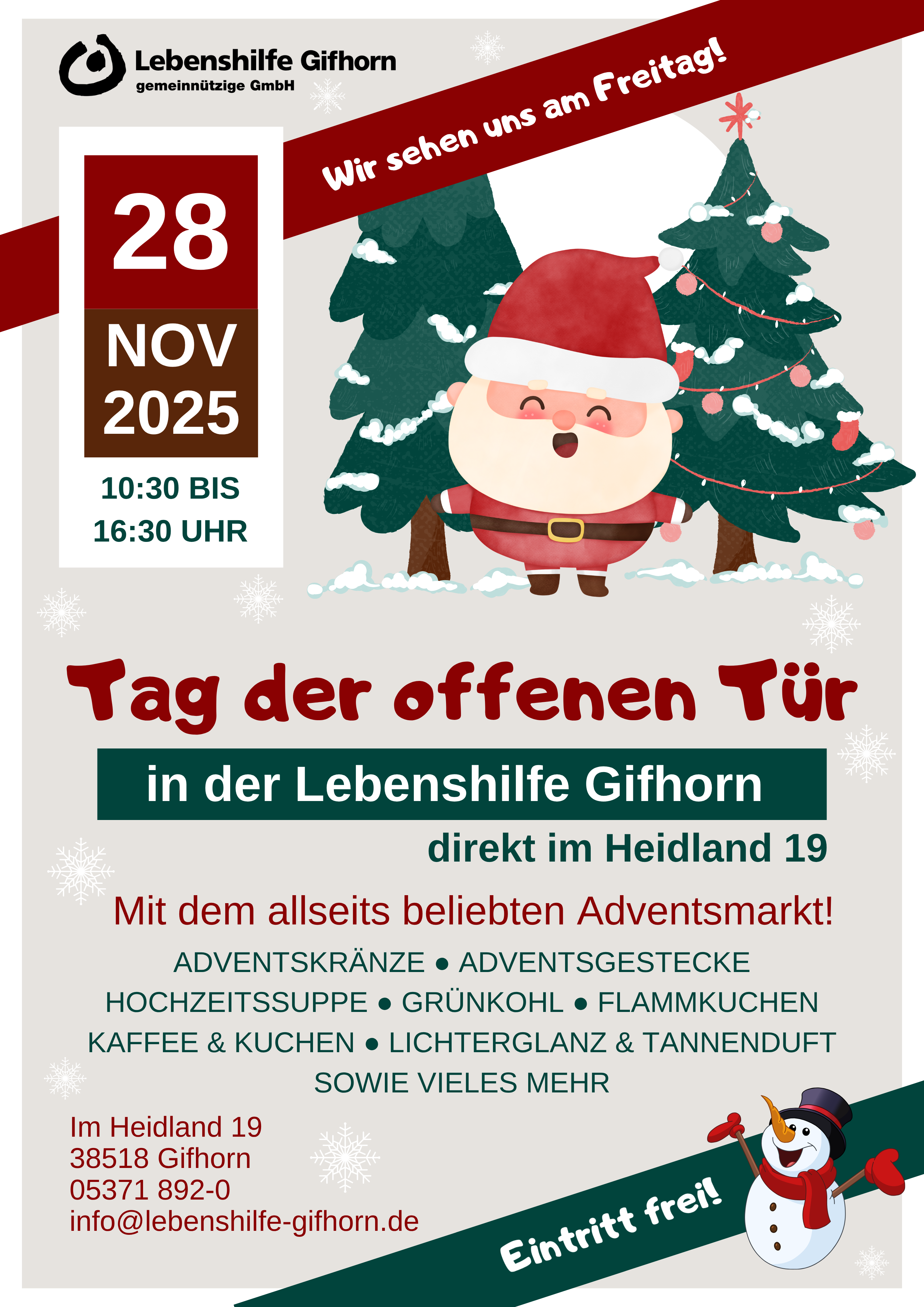 2025 LH Adventsmarkt Flyer Poster Vorlage