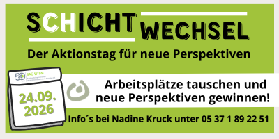 BAG WfbM Schichtwechsel Schild 3x1m 150 dpi