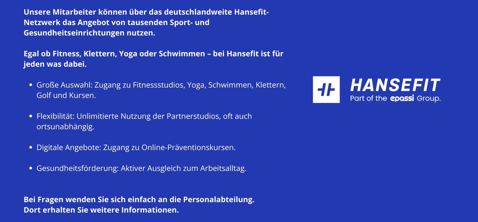 Personal Hansefitwerbung
